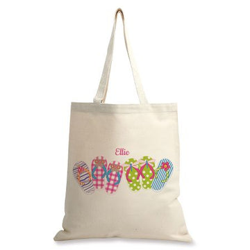 Flip Flops Personalized Canvas Tote