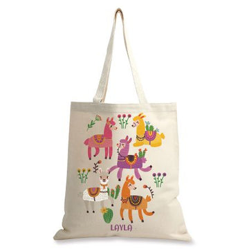 Llama Personalized Canvas Tote