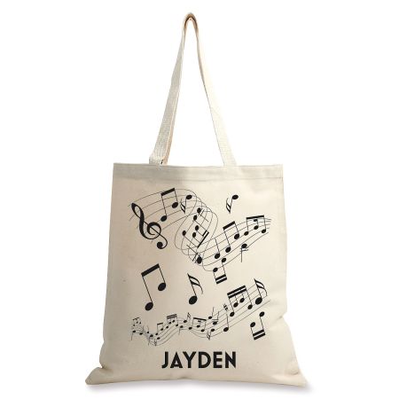 Music Personalized Canvas Tote