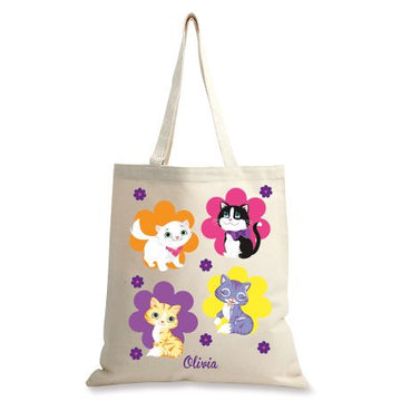 Kitten Cuties Personalized Canvas Tote