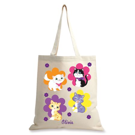 Kitten Cuties Personalized Canvas Tote