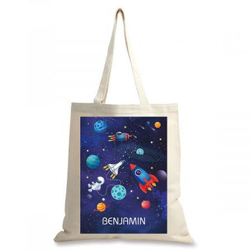 Space Personalized Canvas Tote
