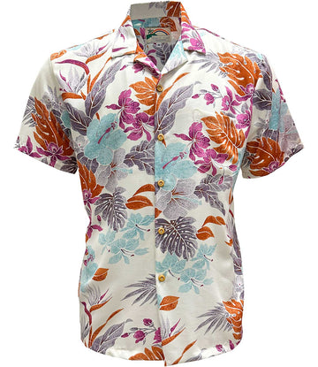 Uni Island Bloom  Aloha Shirt Short Sleeve Shirt Vacation Hawaiian Outdoor Vacation