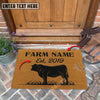 Uni Charolais Custom Farm Name Custom Year Coir Doormat