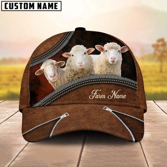 Uni Happiness Sheep Customized Farm Name 3D Classic Cap