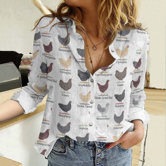 Unique Egg Laying Chickens Casual Shirt