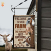 uni Personalized Nubian Goat Welcome to our farm All Printed 3D Metal Sign