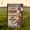 uni Personalized Nubian Goat Welcome to our farm All Printed 3D Metal Sign