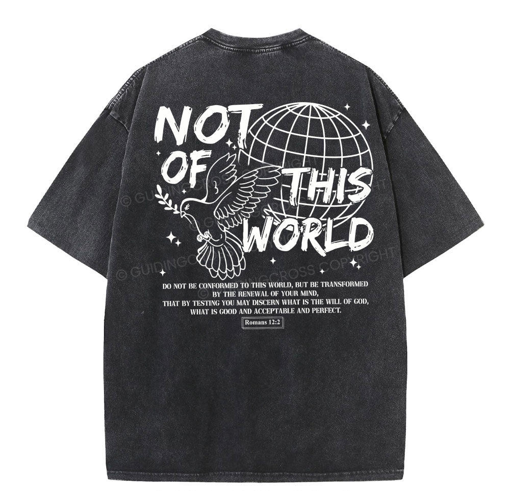 Not Of This World Christian Washed T-Shirt Sale - GuidingCross