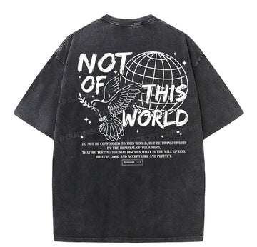 Not Of This World Christian Washed T-Shirt Sale - GuidingCross