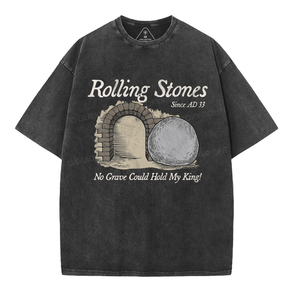 No Grave Could Hold My King Christian Washed T-Shirt Sale - GuidingCross