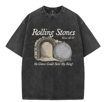 No Grave Could Hold My King Christian Washed T-Shirt Sale - GuidingCross