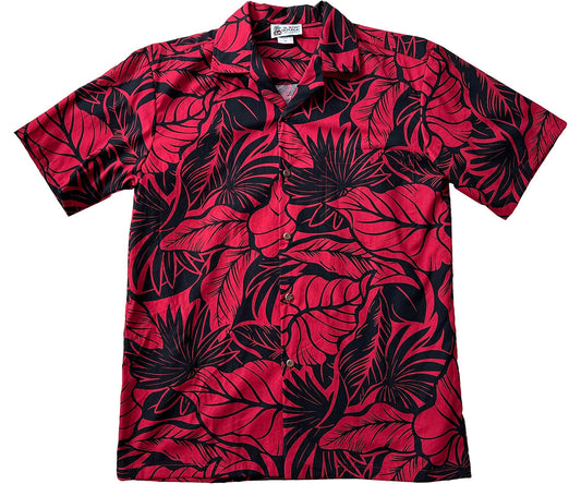 Uni Island Harmony Red   Aloha Shirt Short Sleeve Shirt Vacation Hawaiian Outdoor Vacation