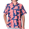 UniJames Men's Patriotic Flag Print Button Down USA Shirt