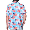 UniJames Men's Patriotic Cloud Flag Print Hawaiian Shirt