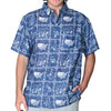UniJames Men's Linen Effect Button Down USA Shirt