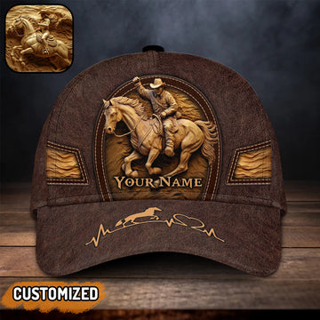 Uni Personalized Name A Cowboy On A Horse Cap