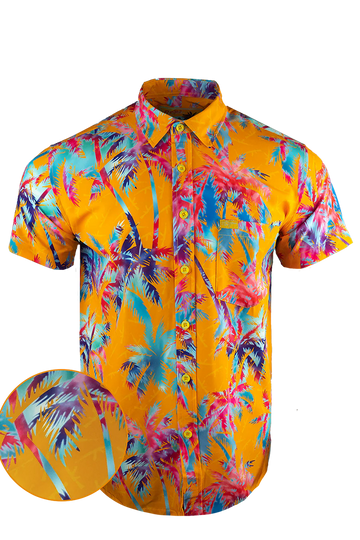 UniJames Comfort AK's and Vacays Orange Button Down For Men