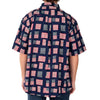 UniJames Men's Flag Print Button Down Short Sleeve Shirt