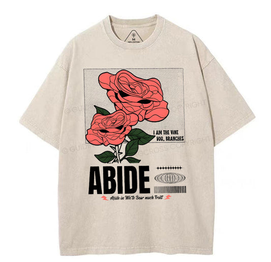 Abide Christian Washed T-Shirt Sale - GuidingCross