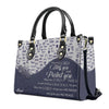 Christian Personalized Leather Handbag Flower for Women – Custom Name & Scripture |