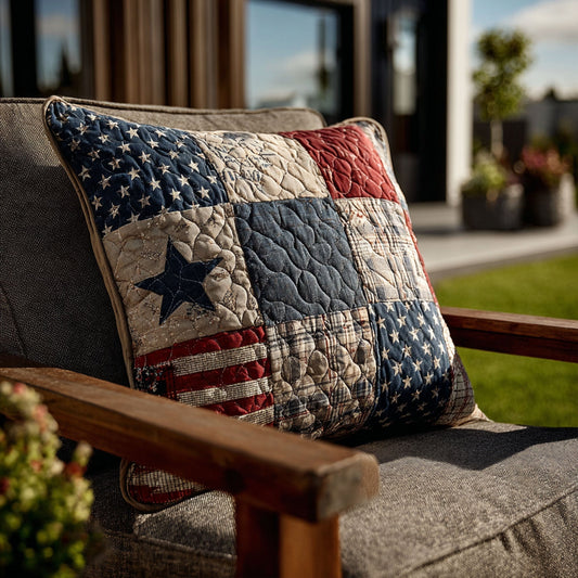 All-American Patchwork Quilted Pillow Case NCU0PT7696