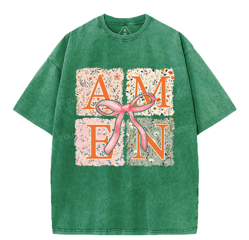 Amen Christian Washed TShirt  