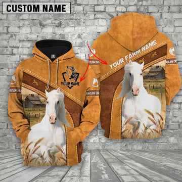 Uni American Cream Draft Horse Custom Name Race Hoodie