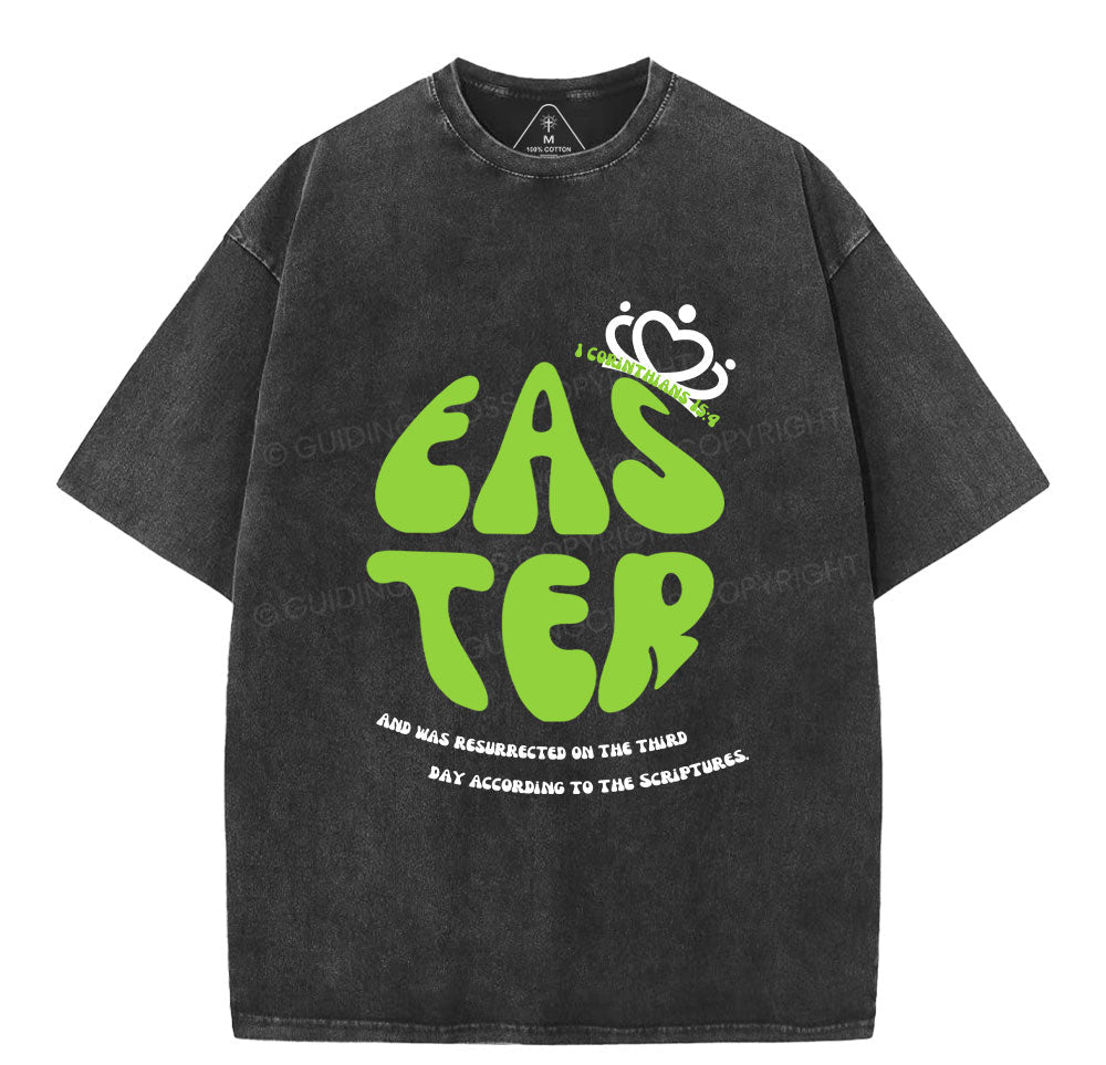 And Was Resurrected On The Third Day Christian Washed TShirt  
