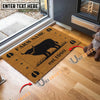 Uni Highland Hoove Custom Farm Name Custom Year Coir Doormat