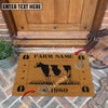 Uni Holstein Hoove Custom Farm Name Custom Year Coir Doormat