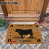 Uni Charolais Hoove Custom Farm Name Custom Year Coir Doormat