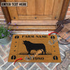 Uni Beefmaster Hoove Custom Farm Name Custom Year Coir Doormat