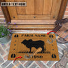 Uni Brahman Hoove Custom Farm Name Custom Year Coir Doormat