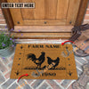 Uni Chicken Hoove Custom Farm Name Custom Year Coir Doormat