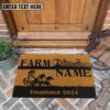 Uni Horse Straw Roll Custom Farm Name Custom Year Coir Doormat