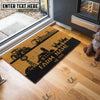 Uni Goat Happy Ranch Custom Farm Name Custom Year Coir Doormat