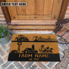 Uni Horse Happy Ranch Custom Farm Name Custom Year Coir Doormat