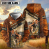 Uni Jersey Dark Leather Pattern Personalized Name and Farm Name Color Mixed 3D Hoodie