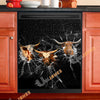 Uni Texas Longhorn Broken Glasses Dishwasher Door Cover