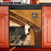 Uni Holstein Brown Custom Name Dishwasher Door Cover