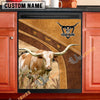 Uni Texas Longhorn Brown Custom Name Dishwasher Door Cover