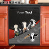 Uni Holstein Cattle Metal Pattern Custom Name Dishwasher Door Cover