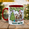 Uni Charolais Christmas Personalized Name Two Tone Mug