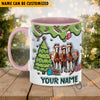 Uni Horse Christmas Personalized Name Two Tone Mug