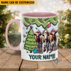 Uni Texas Longhorn Christmas Personalized Name Two Tone Mug