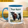 Uni Belted Galloway Personalized Name Two Tone Mug