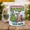 Uni Goat Christmas Personalized Name Two Tone Mug