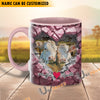 Uni Charolais Couple Personalized Name Two Tone Mug