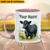 Uni Black Angus Personalized Name Two Tone Mug